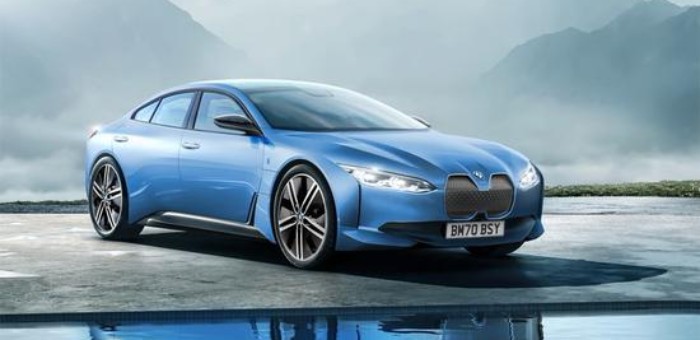 宝马i4效果图发布 续航560km/2021年上市