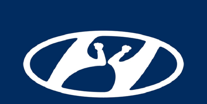 现代龙8官网推出“社交隔离”版logo